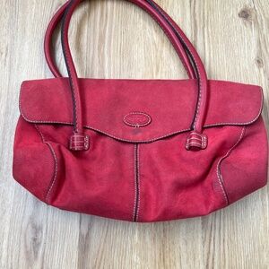 Tod's red suede bag